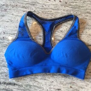 VIctoria Secret PINK blue padded sports bra